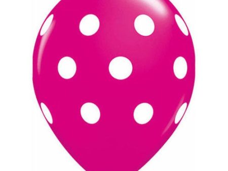 11 inch BIG POLKA DOTS - WILD BERRY Fashion