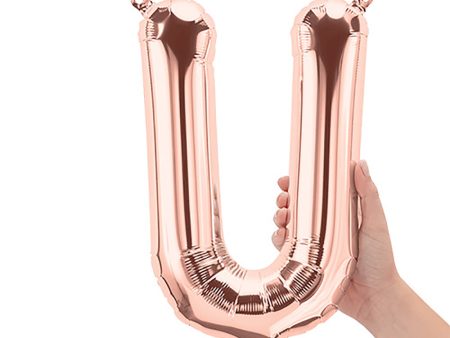 16 inch LETTER U - NORTHSTAR - ROSE GOLD (AIR-FILL ONLY) Supply