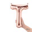 16 inch LETTER T - NORTHSTAR - ROSE GOLD (AIR-FILL ONLY) For Cheap