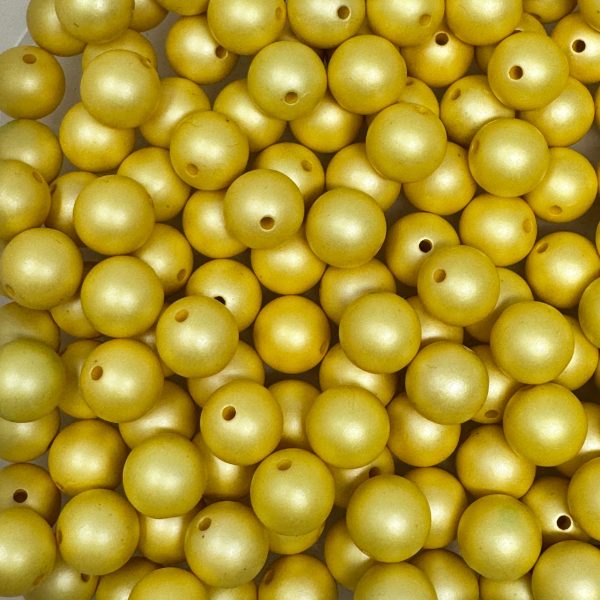 12 mm Acrylic Beads - Matte Yellow Supply