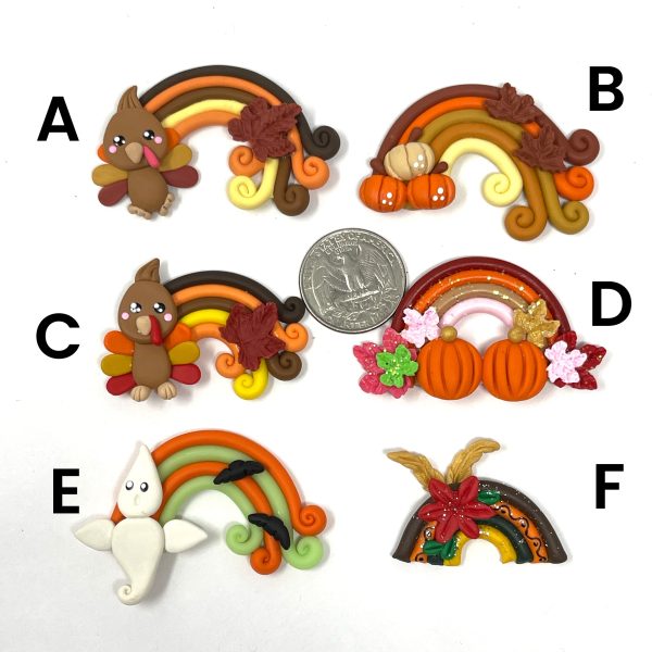 Handmade Clay - Fall Thanksgiving rainbow Sale