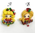 Handmade Clay Doll - Christmas Girl on Sale