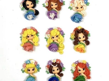 Handmade Clay Doll - Disney 3D Floral Princess Online now