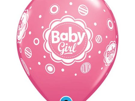 11 inch BABY GIRL DOTS (6 PK) Cheap