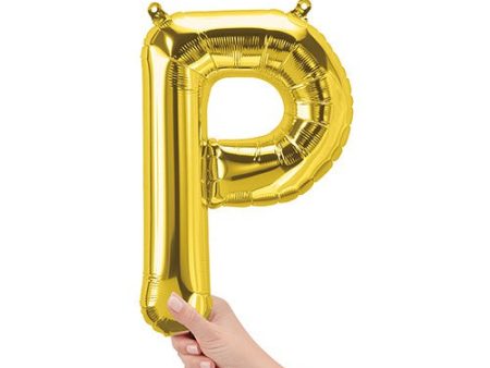 16 inch LETTER P - NORTHSTAR - GOLD (AIR-FILL ONLY) on Sale