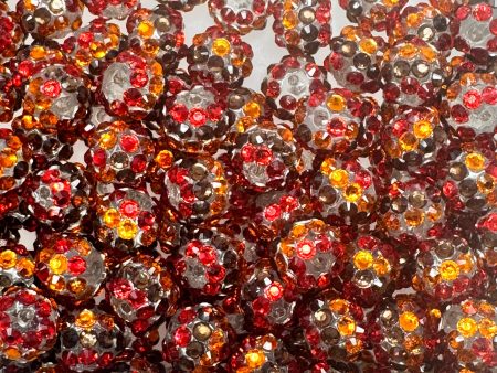 12 mm Acrylic Beads - Rhinestone Fall Stripe Online now