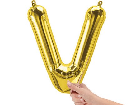 16 inch LETTER V - NORTHSTAR - GOLD (AIR-FILL ONLY) For Discount