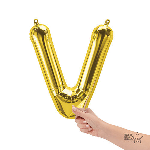 16 inch LETTER V - NORTHSTAR - GOLD (AIR-FILL ONLY) For Discount