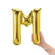 16 inch LETTER M - NORTHSTAR - GOLD (AIR-FILL ONLY) Hot on Sale