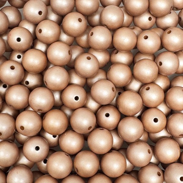 12 mm Acrylic Beads - Matte Brown on Sale