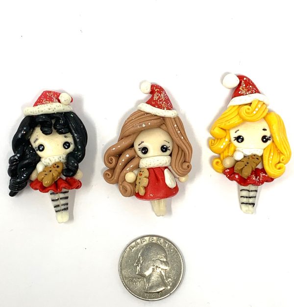 Handmade Clay Doll - Christmas girl Sale