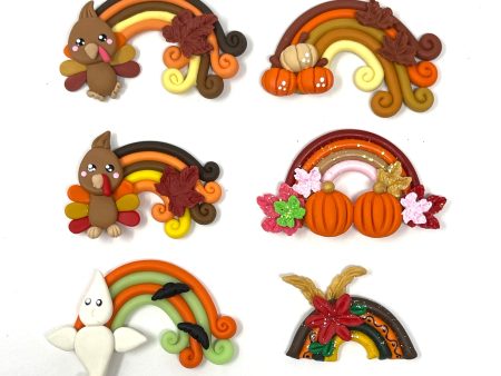 Handmade Clay - Fall Thanksgiving rainbow Sale