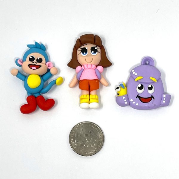 Handmade Clay Doll - Dora the explorer Hot on Sale