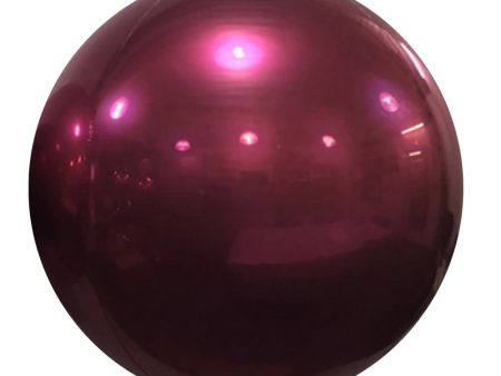 10 inch MIRROR BALLOON - BURGUNDY For Discount