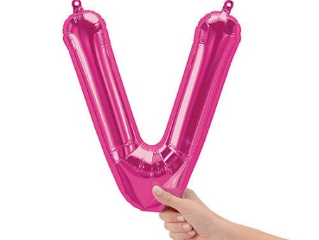 16 inch LETTER V - NORTHSTAR - MAGENTA (AIR-FILL ONLY) Fashion