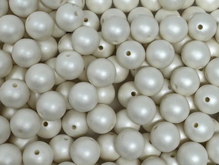 12 mm Acrylic Beads - Matte White Cheap