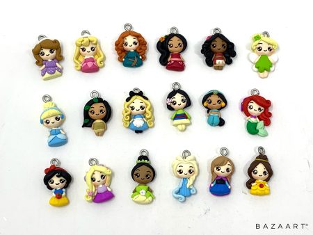 Handmade Clay Doll - Disney Princess Inspired clay charm Online now