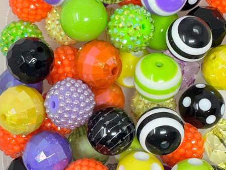 20mm Acrylic Beads - Neon Mix Discount