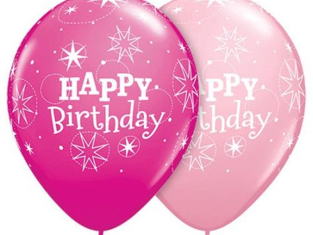 11 inch BIRTHDAY SPARKLE - PINK & WILD BERRY Online