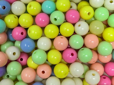 12 mm Acrylic Beads -Solid Mix Discount