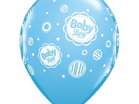 11 inch BABY BOY DOTS - PALE BLUE Cheap