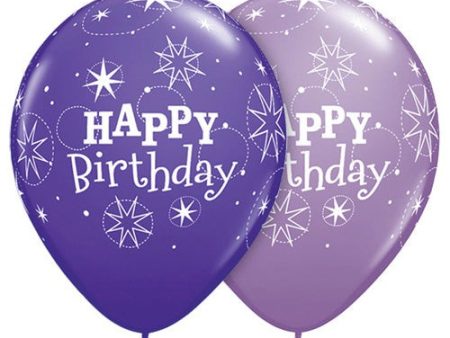 11 inch BIRTHDAY SPARKLE - PURPLE VIOLET & SPRING LILAC Sale