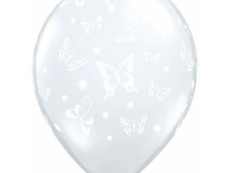 11 inch BUTTERFLIES-A-ROUND - DIAMOND CLEAR Online now