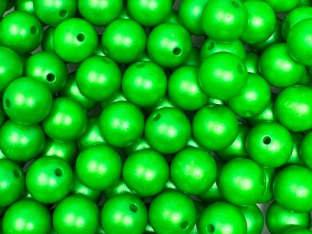 12 mm Acrylic Beads - Matte Green Sale