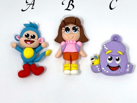 Handmade Clay Doll - Dora the explorer Hot on Sale