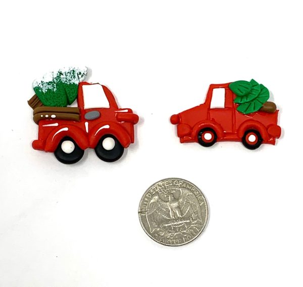 Handmade Clay Doll - Christmas truck on Sale