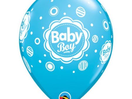 11 inch BABY BOY DOTS (6 PK) Discount